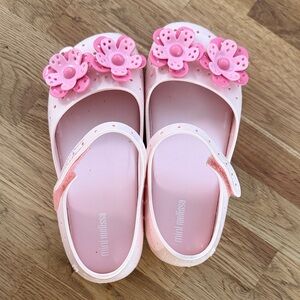 Mini Melissa Light Pink Floral Kids Sandals